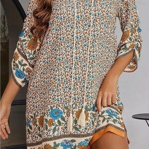 Floral Print Boho Dress